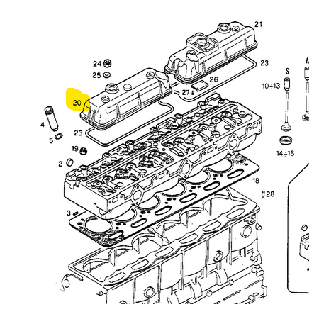coperchio punterie motore iveco 98418729 8829611