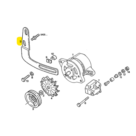 staffa di registro tensione alternatore cacciamali iveco 98435667