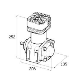 compressore aria monocilindro marelli acx66b iveco 99440232