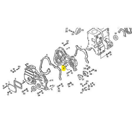coperchio/carter distribuzione motore 8040.45 eurocargo iveco 500321670