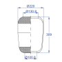 membrana aria/toopless cfgomma 1sc 240 30 iveco 5000805998 bmb 0252933