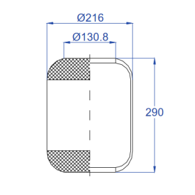 membrana aria/toopless 1s 285 18 iveco 8160165 6144040