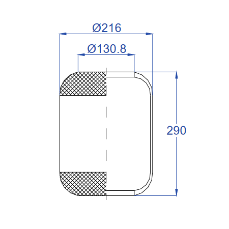 membrana aria/toopless 1s 285 18 iveco 8160165 6144040