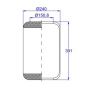 membrana sospensione aria/toopless 1sc 310 28 iveco 5001829866 500036821 41822247 9319759 47467334