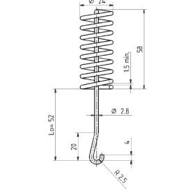 molla ganasce a pressione 316 iveco 1269512 evo 82820001700 man 69000440717