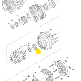 anello per alternatore porta cuscinetto iveco 42533807