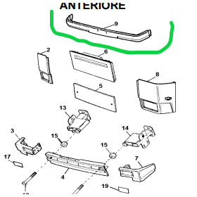 maniglione in alluminio preverniciato calandra anteriore iveco 4782888