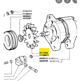 ventola alternatore iveco 4717026