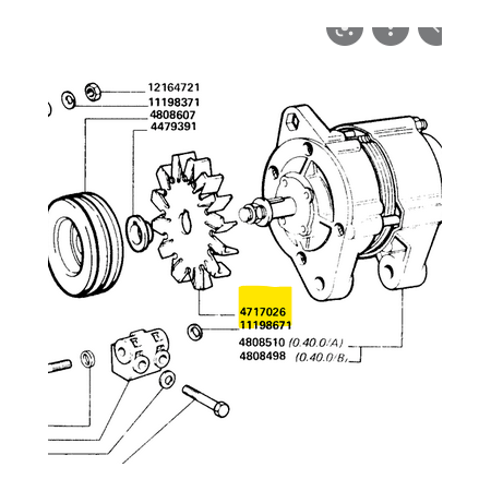 ventola alternatore iveco 4717026