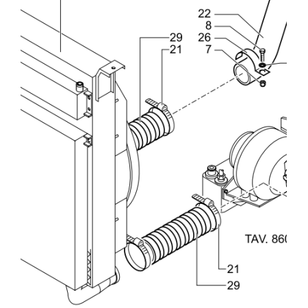 tubo/manicotto intercooler 90x340 breda d050832