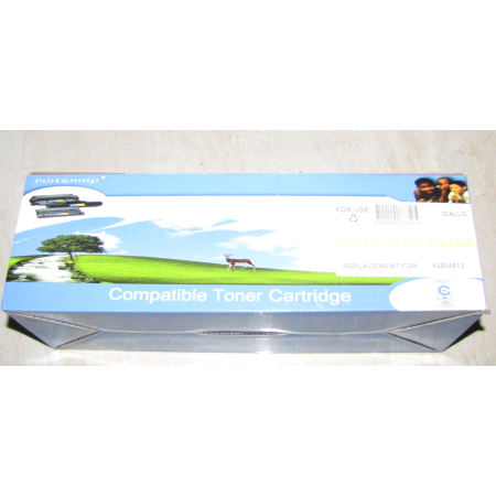 toner compatibile cartridge oki c3100/c3200 giallo codice 42804513