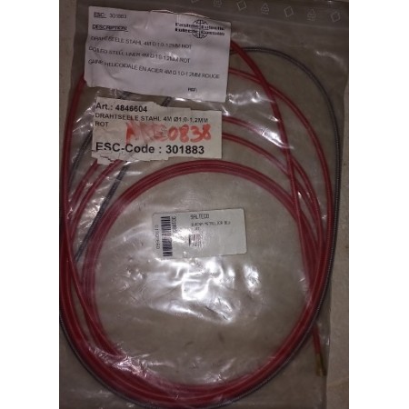 guaina metallica torcia saldatrice a filo continuo 1,00/1,2mm rosso 4mt salteco 301883