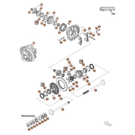 kit cuscinetti differenziale iveco 8124524