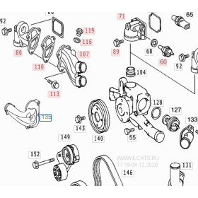 coperchio valvola termostatica mercedes a9062031274