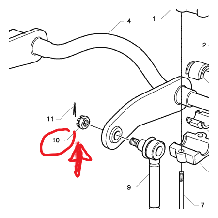 dado a corona bielletta stabilizzatrice scania 639289