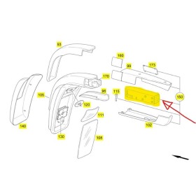 telaio braccio specchio retrovisore dx tourino mekra 593954401 mercedes a6298105616