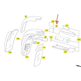 copert.post.super.braccio retrovisore dx tourino mercedes A62981116218