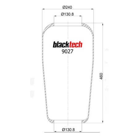 molla aria di gomma sospensione blacktec 9027