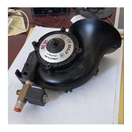 tromba/avvisatore acustico tono alto aria beam 47089 completo di elettrovalvola iveco 93162377