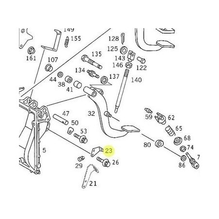 staffa di fermo pedale frizione mercedes A6932917030