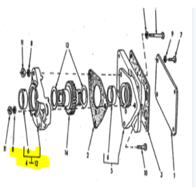 supporto distrubuzione motore iveco 4771242 82982215, 4769594, 4769593