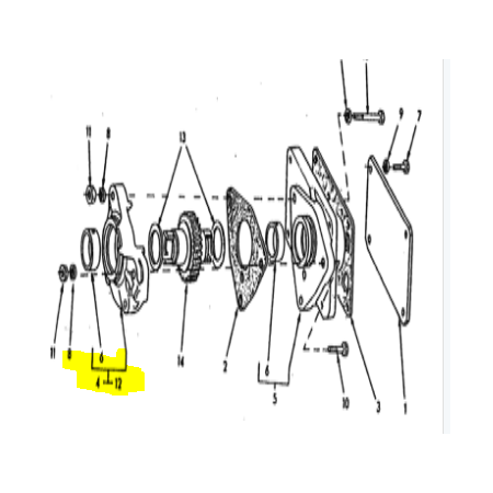 supporto distrubuzione motore iveco 4771242 82982215, 4769594, 4769593
