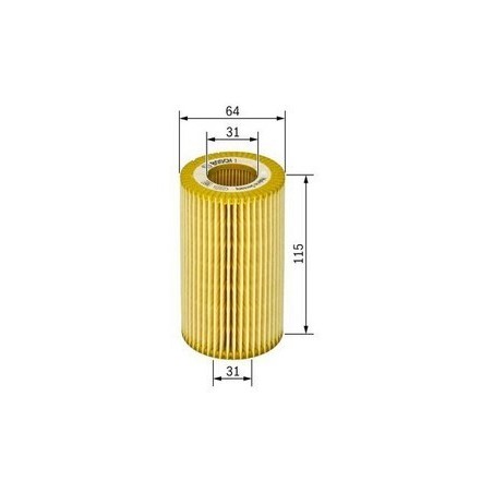 filtro/cartuccia olio 31x64x115 bosch p9116 mercedes a6111180009