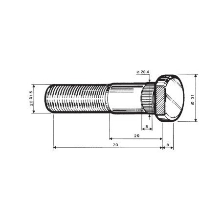 colonnina ruota 22x70 iveco 42117433 7168838