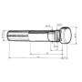 colonnina fissaggio ruota posteriore M22x1,5x110 iveco 2477764