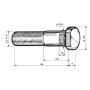 colonnina/colonnetta fissaggio ruota 22X64 IVECO 42064819 42064818 42127260 breda s003446