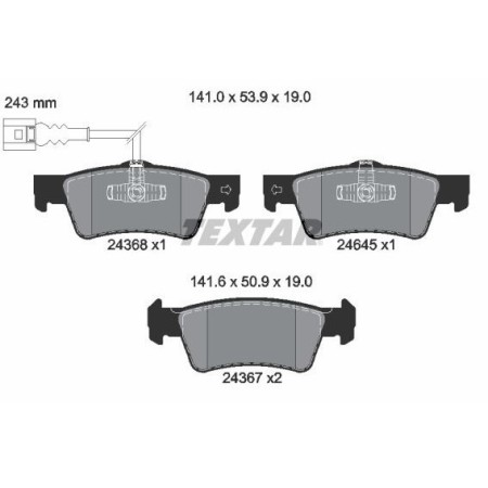 serie pastiglie freno posteriore texstar 2436801 kutsenits 7h8698451