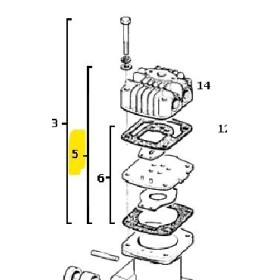 kit revisione testa compressore monocilindrico cd64zd knorr k007994