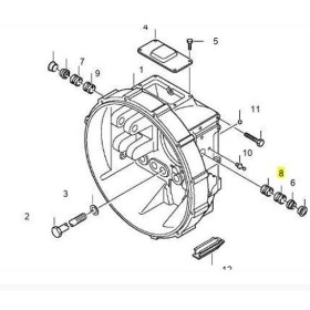 boccola forcella cambio riduce attrito/usura interni  zf 6060301122