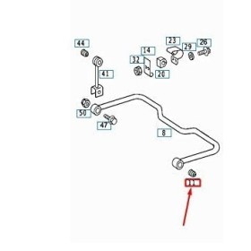 boccola posteriore antirollio/stabilizzatrice mercedes a6013210350