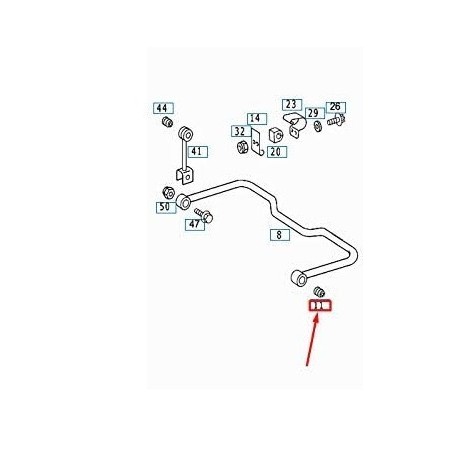 boccola posteriore antirollio/stabilizzatrice mercedes a6013210350
