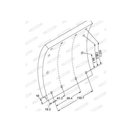 kit segmenti /ganasce freno a tamburo iveco 1901906 2980299 1902185