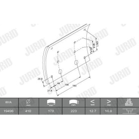 kit segmenti/ganasce freno dm 410 s 17 L223 jurid 19496 breda s5005108