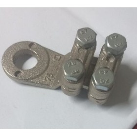 capicorda ottone nichellato doppio bloccaggio cavo 13mm occhiello 13mm