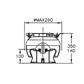 membrana sospensione aria/toopless completa iveco 93195048