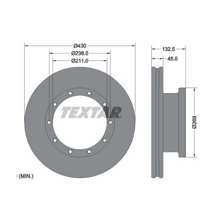 disco freno ventilato dm 430 sp 45 mercedes A9424212112 A9424230012