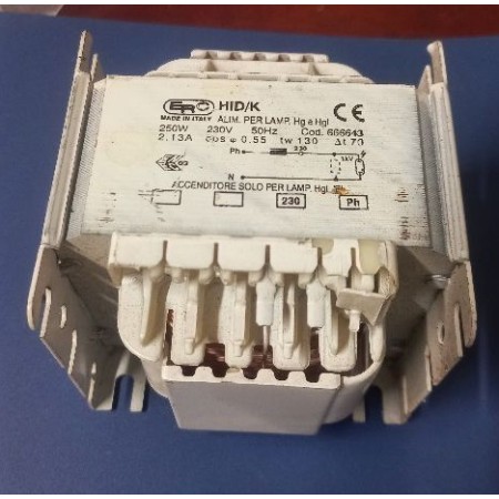 alimentatore per lampade HG e HGL 250W 230V CODICE 666643