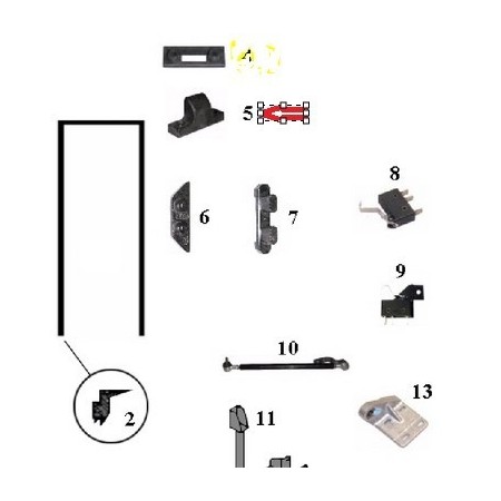 perno bloccaggio porta iveco 61154281