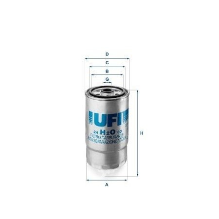 filtro carbur M16X1,5 62,5x70x171 ufi 24h2o03 fiat 71731829 77362339