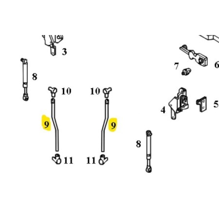 tirante filettato sportello motore 380 iveco 93195438