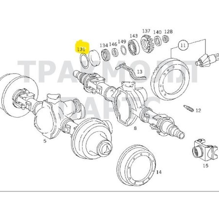 RONDELLA DISTANZIALE PIGNONE CONDUTTORE 0,25 MM mercedes a3003530352
