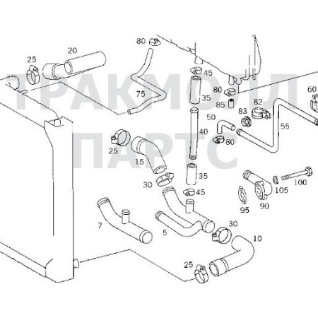 tubo flessibile radiatore curvo mercedes a3565010682