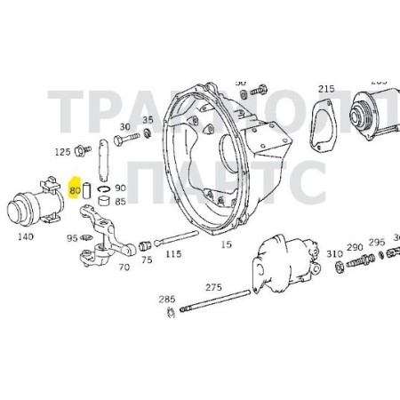 perno forcella frizione mercedes a6502540474