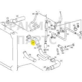 tubo in gomma radiatore 60/65x335 mercedes a3565010082