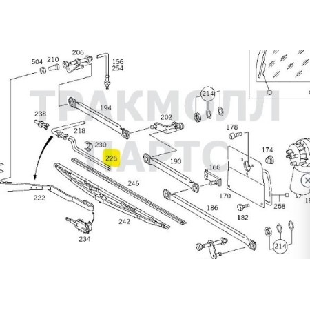 tubo lavavetri mercedes a0008692994